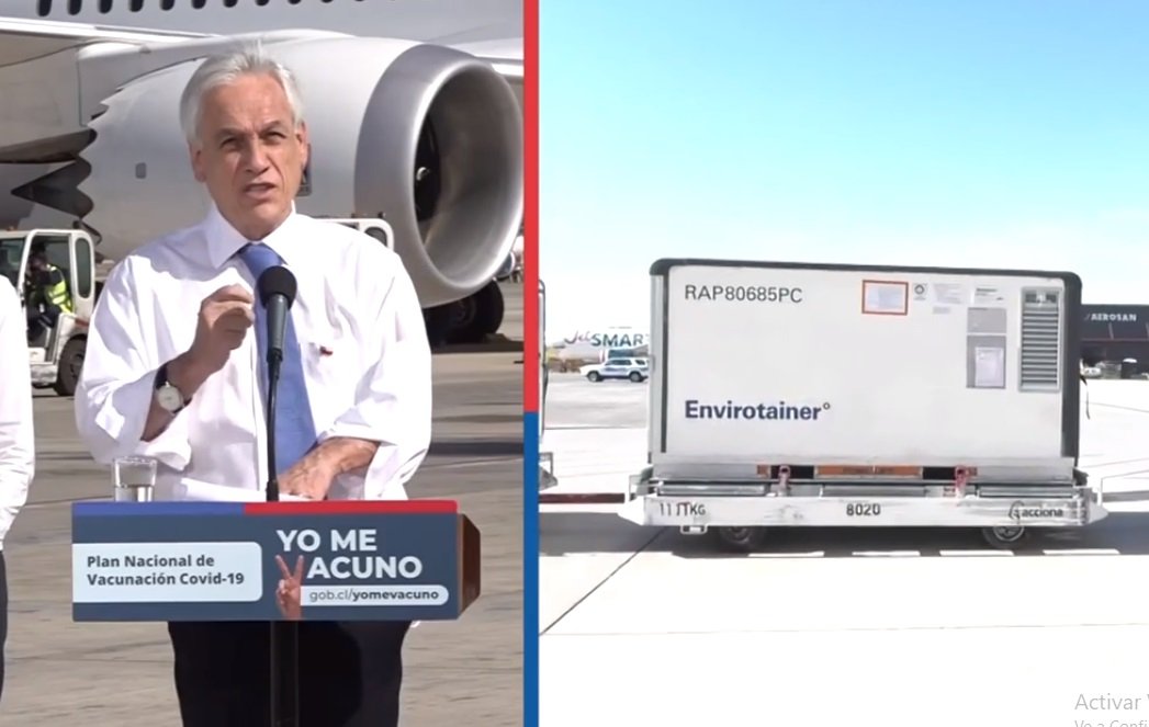 Chile recibe 2 millones de vacuna Sinovac