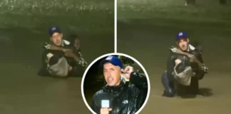 Meteorólogo de Fox News salva a mujer atrapada en su auto por inundaciones del huracán Helene.