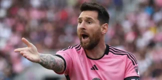 Lionel Messi expresa su frustración tras el empate de Inter Miami en un intenso partido.