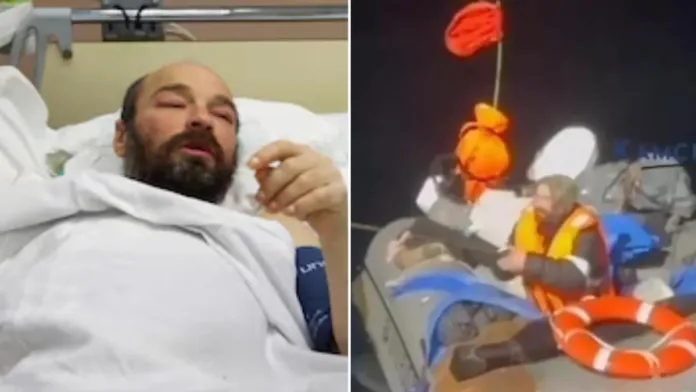 Un hombre cuenta su increíble historia de supervivencia en el mar tras un naufragio.