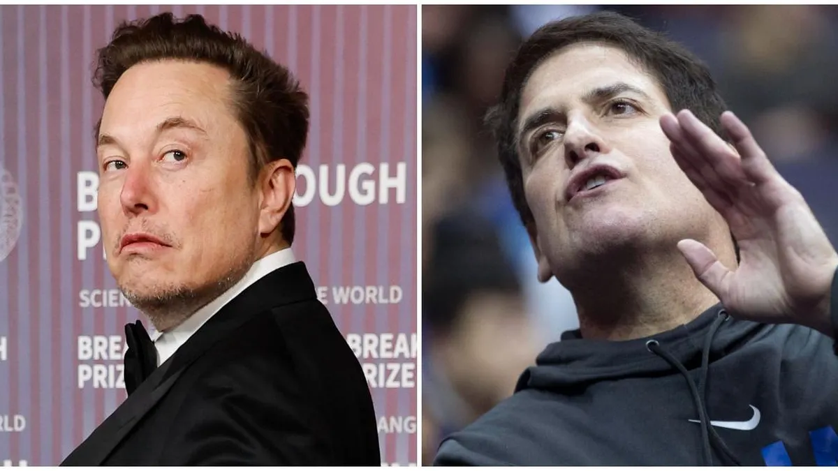 Elon Musk y Mark Cuban: un duelo de apoyos en la carrera presidencial.