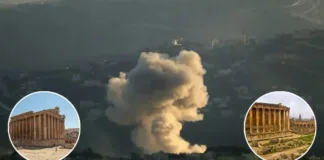 Evacuación en Baalbek