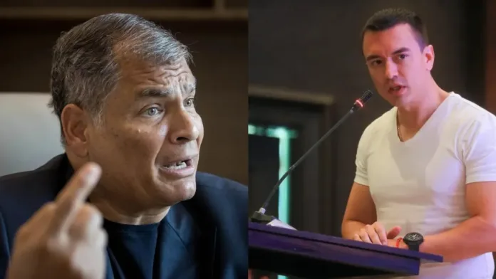 Rafael Correa critica a Noboa y cuestiona la limpieza de las elecciones.