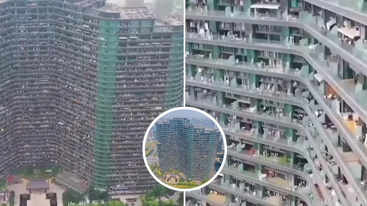 Un rascacielos en China: hogar de 30