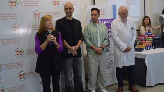 Abel Pintos y Luciano Pereyra apoyan al Hospital de Niños con gran compromiso solidario.