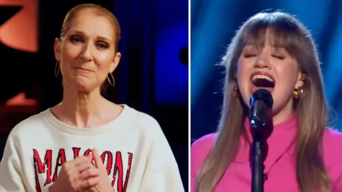 Céline Dion emocionada al escuchar el emotivo cover de Kelly Clarkson.