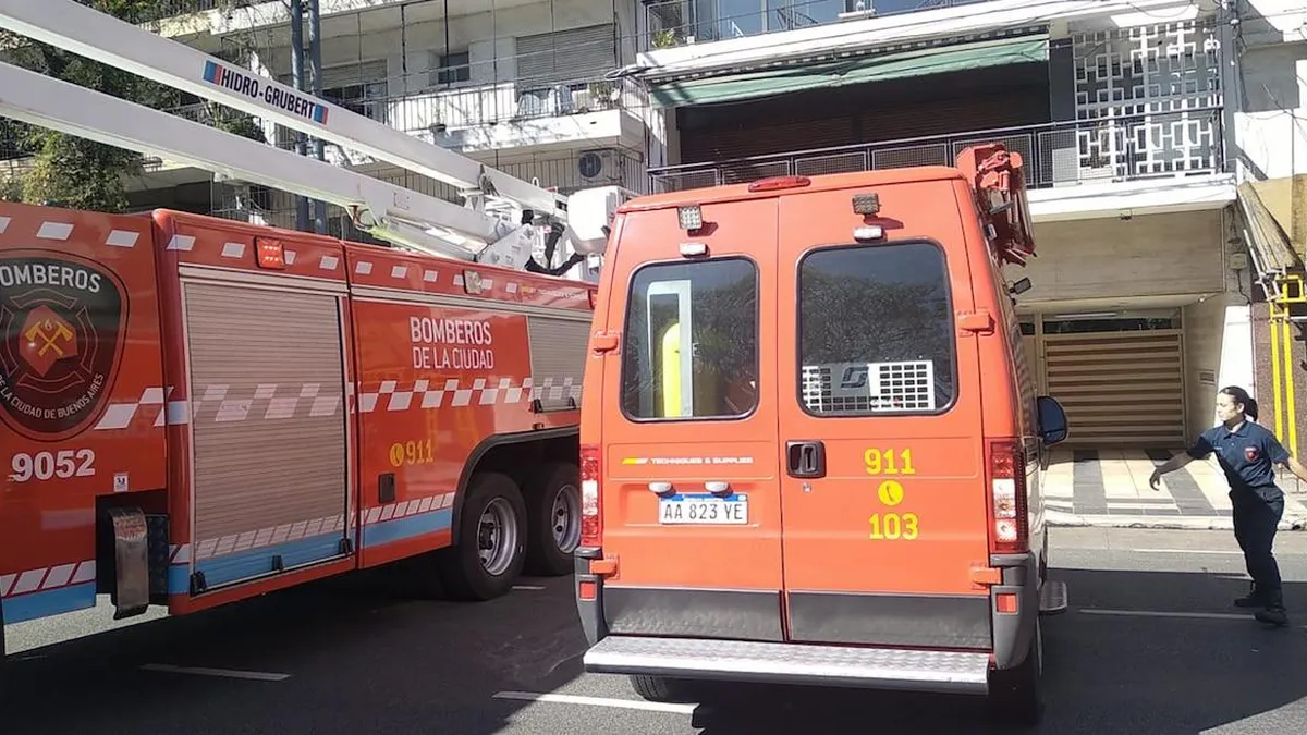 Incendio en Palermo: bebé y dos mujeres afectadas por inhalación de humo.