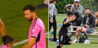 Messi y Mateo: un divertido momento que se volvió viral tras el partido del Inter Miami.