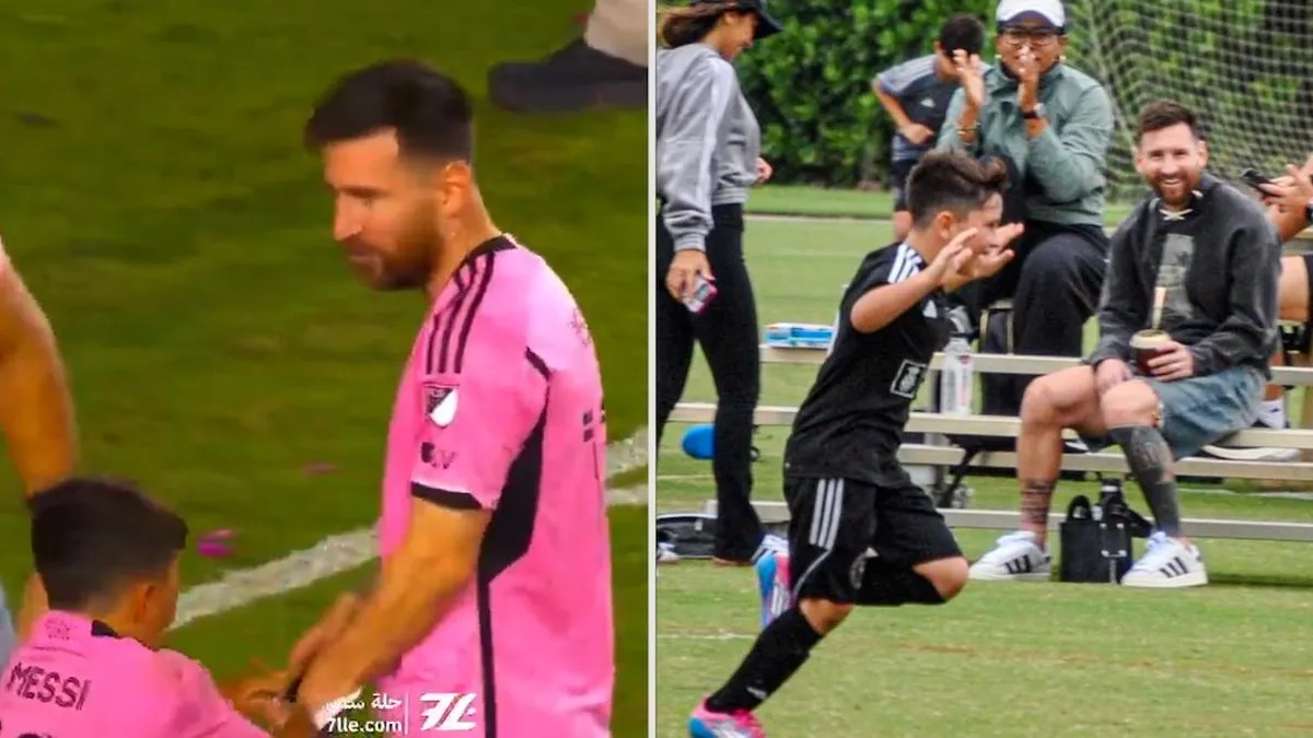 El emotivo festejo de Messi y Mateo que se volvió viral tras el triunfo del Inter Miami