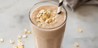 Batido de avena y miel: nutritivo y perfecto para aumentar masa muscular.