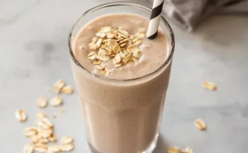 Batido de avena y miel: nutritivo y perfecto para aumentar masa muscular.