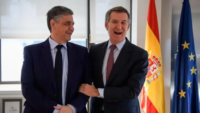 Jorge Macri se reúne con el alcalde de Madrid y el presidente del PP en España.