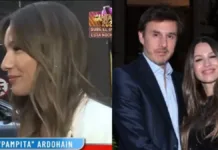 Pampita elude hablar sobre la salud de Roberto García Moritán