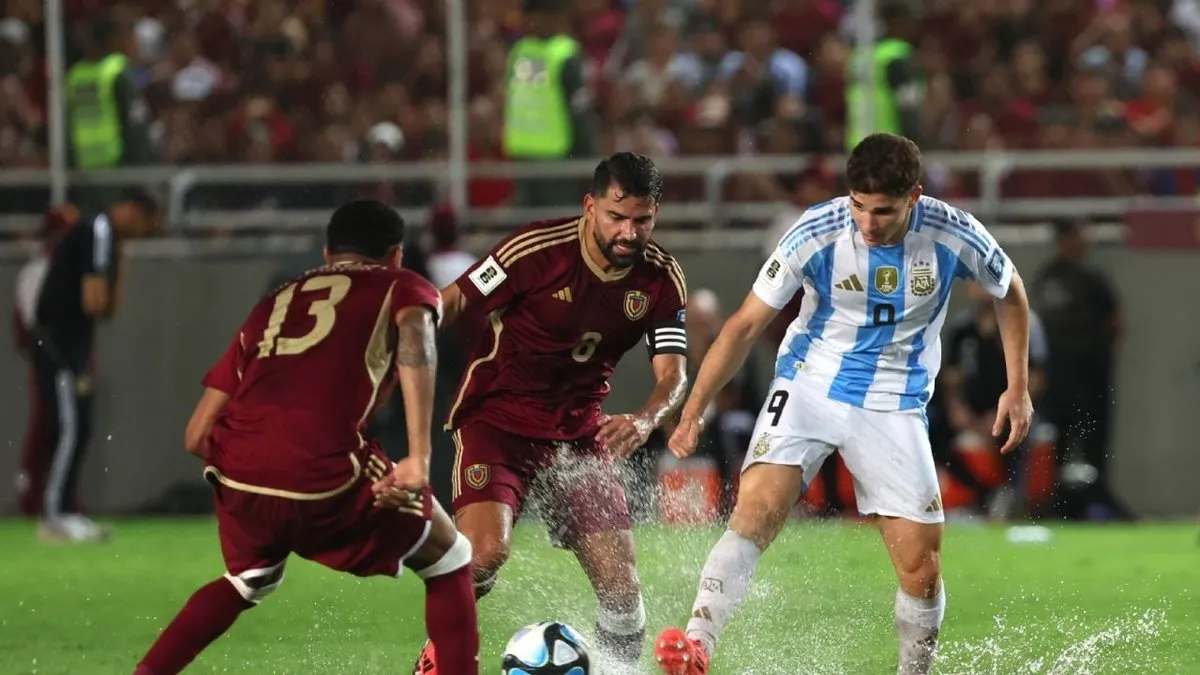 La Selección Argentina lucha en Maturín y empata ante Venezuela en un partido complicado