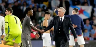 Ancelotti respalda la intensa pelea entre Bellingham y Vinicius en el último partido.