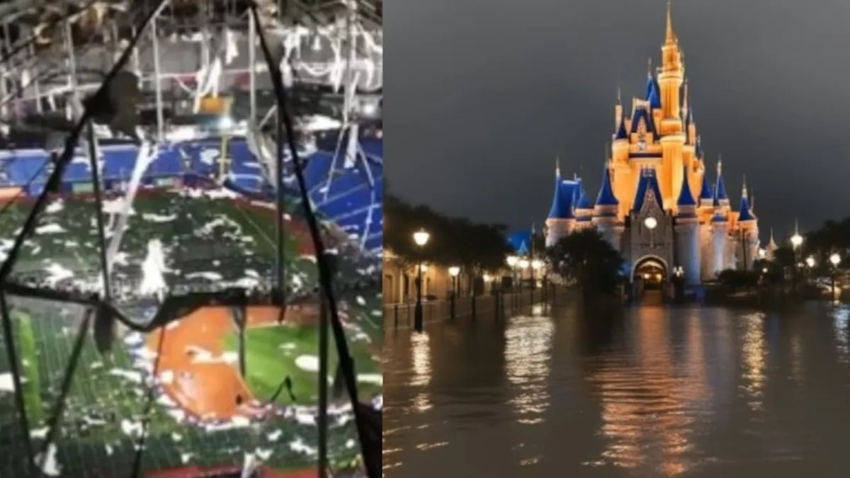 Tormenta Milton causa el colapso de la cubierta del Estadio de Tampa