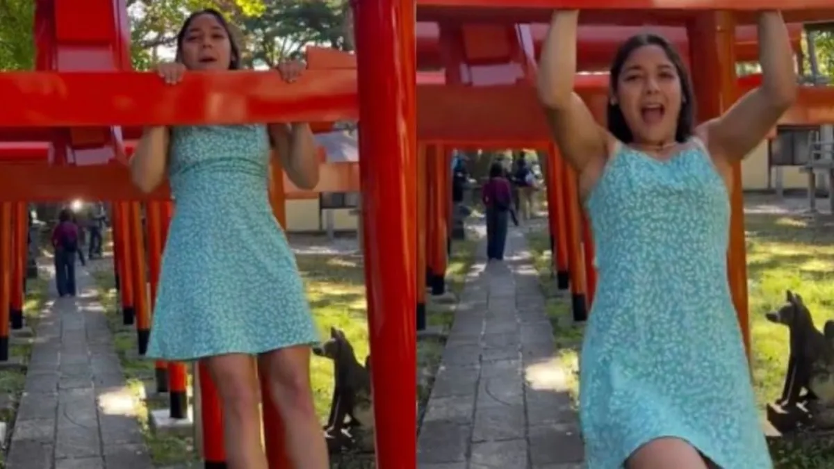 Indignación por influencer chilena que ejercitó en un Torii