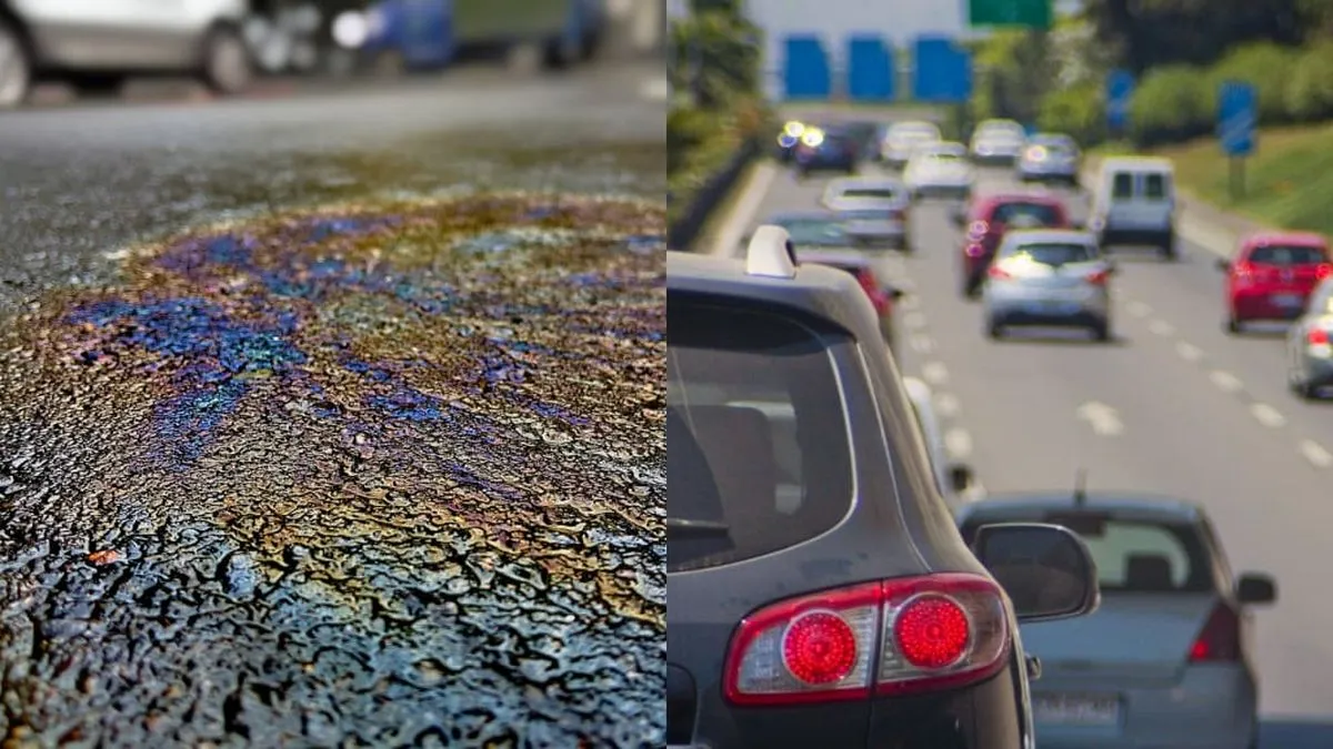 Conductores: claves para actuar ante un derrame de aceite en la carretera