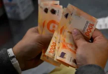 Nuevo billete del Banco Central de Argentina en medio de una inflación cercana al 200%.