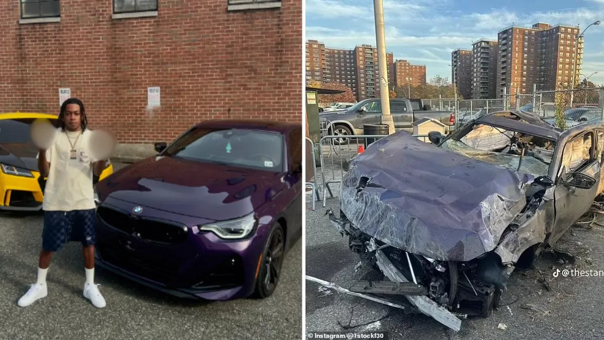 Trágica muerte del YouTuber '1StockF30' en un accidente de BMW en Nueva York.