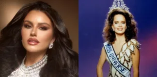 Cecilia Bolocco felicita a Emilia Dides en su camino hacia Miss Universo.