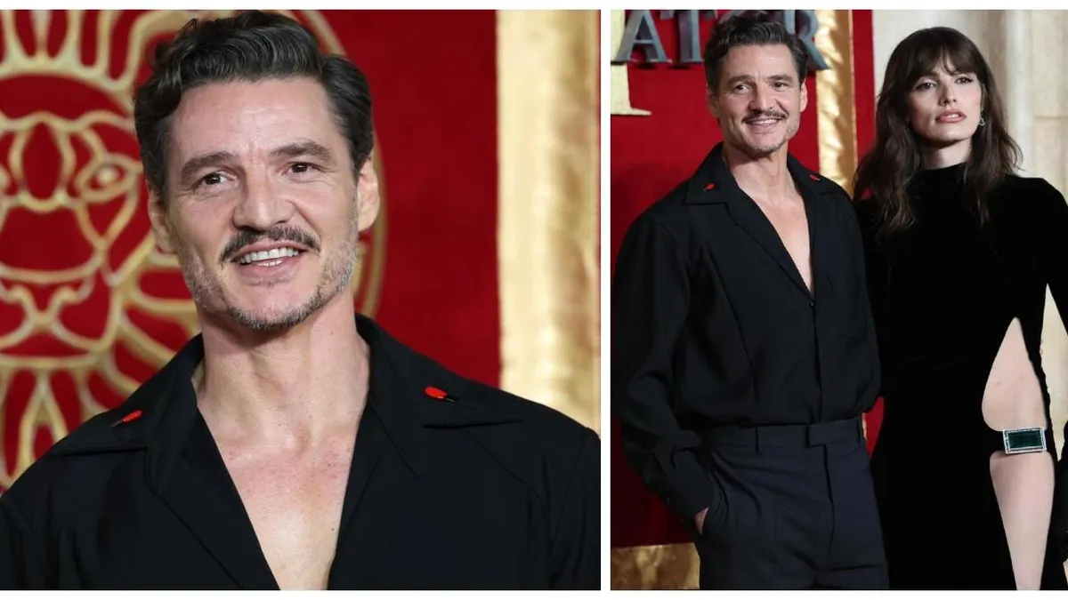 Pedro Pascal deslumbra en Londres junto a su hermana Lux en la avant premiere de “Gladiador 2”