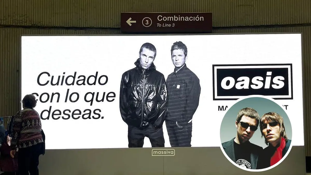 Oasis deja pistas enigmáticas sobre su regreso a Sudamérica con fotos del Metro de Santiago