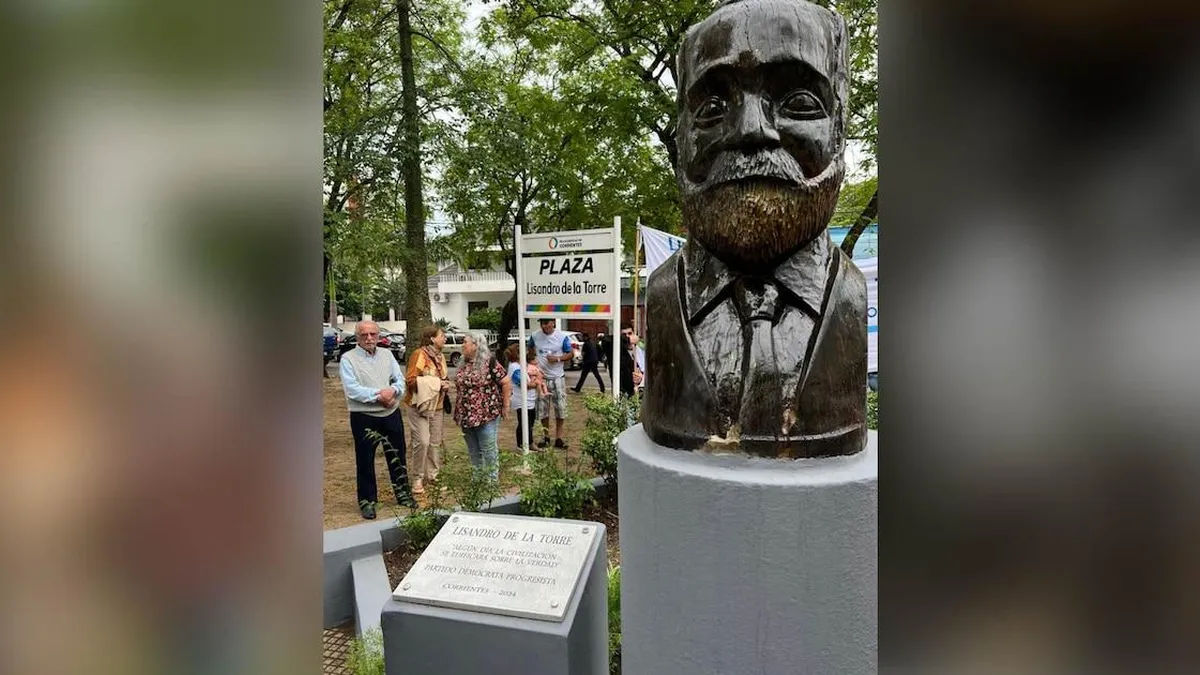 Inauguran plaza en Corrientes en homenaje a Lisandro de la Torre y su legado ético