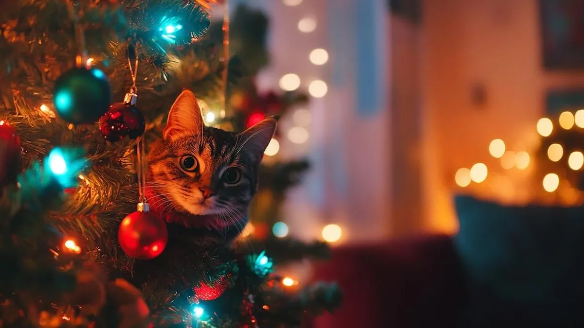 Gatos y árboles de Navidad: memes y soluciones creativas para el 2024.