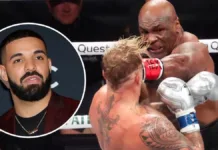 Drake pierde una gran suma al apostar por Tyson en la pelea contra Jake Paul.