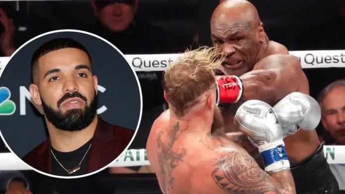 Drake pierde una gran suma al apostar por Tyson en la pelea contra Jake Paul.