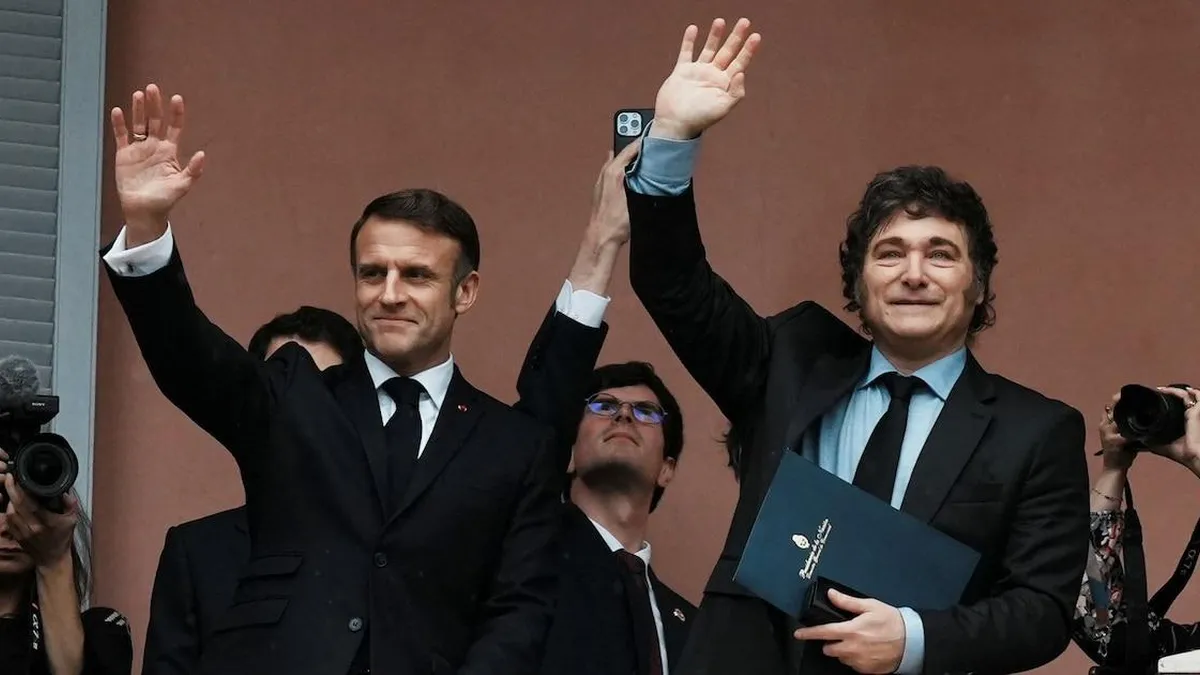 Milei y Macron se encuentran en la Casa Rosada tras homenaje a víctimas de la dictadura