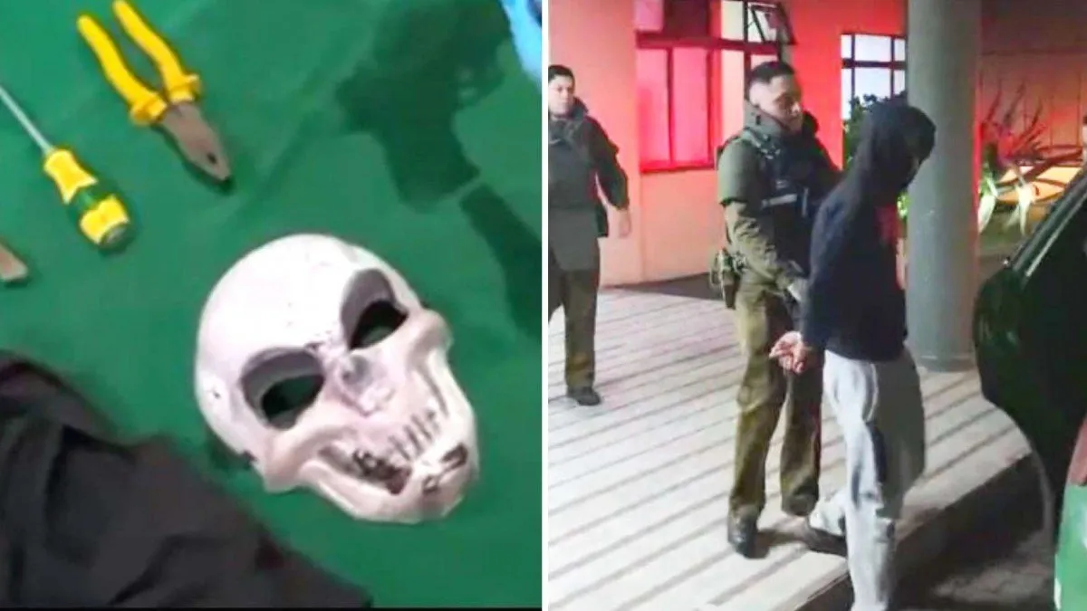 Delincuentes enmascarados: detienen a sospechosos de robos en Pucón durante Halloween.