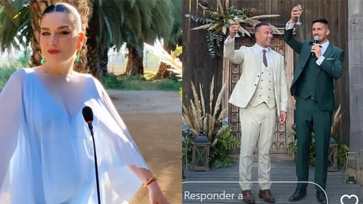 Ingrid Cruz brilla como maestra de ceremonias en la boda de Rodrigo Díaz y Enzo León