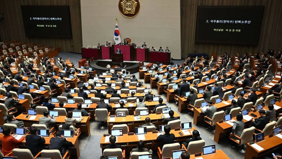 Asamblea Nacional de Corea del Sur destituye a presidente en funciones en un histórico voto unánime