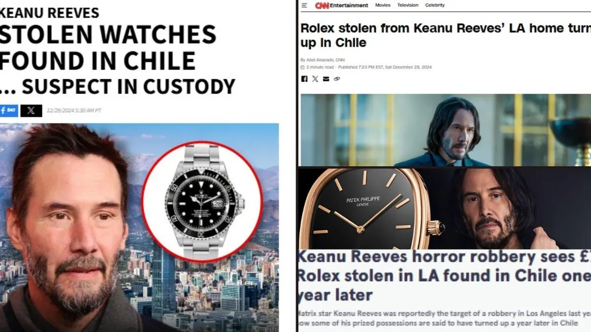 Keanu Reeves en Chile: 'Ladrones enmascarados' roba la atención internacional.