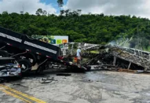 Tragedia en Brasil: al menos 32 muertos en choque y posterior incendio de un bus.