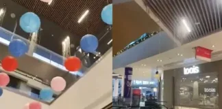 Cañerías del Mall Plaza Norte colapsan tras temblor en Santiago; evacuación inmediata.