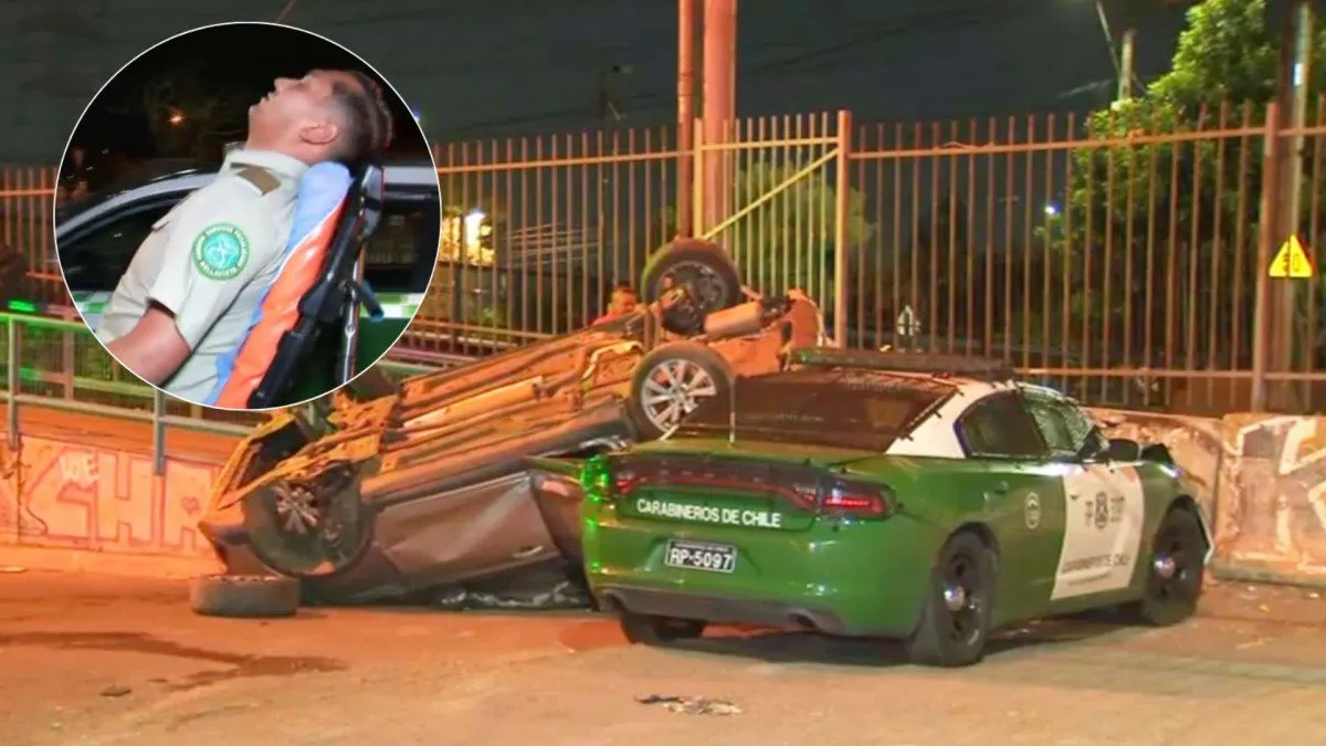 Persecución en Lo Espejo deja dos carabineros heridos y tres menores arrestados.