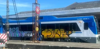 Vandalismo previo al inicio de operaciones del tren Llanquihue-Puerto Montt.