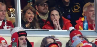 Taylor Swift celebra la victoria de los Chiefs en playoffs junto a su familia y Caitlin Clark.