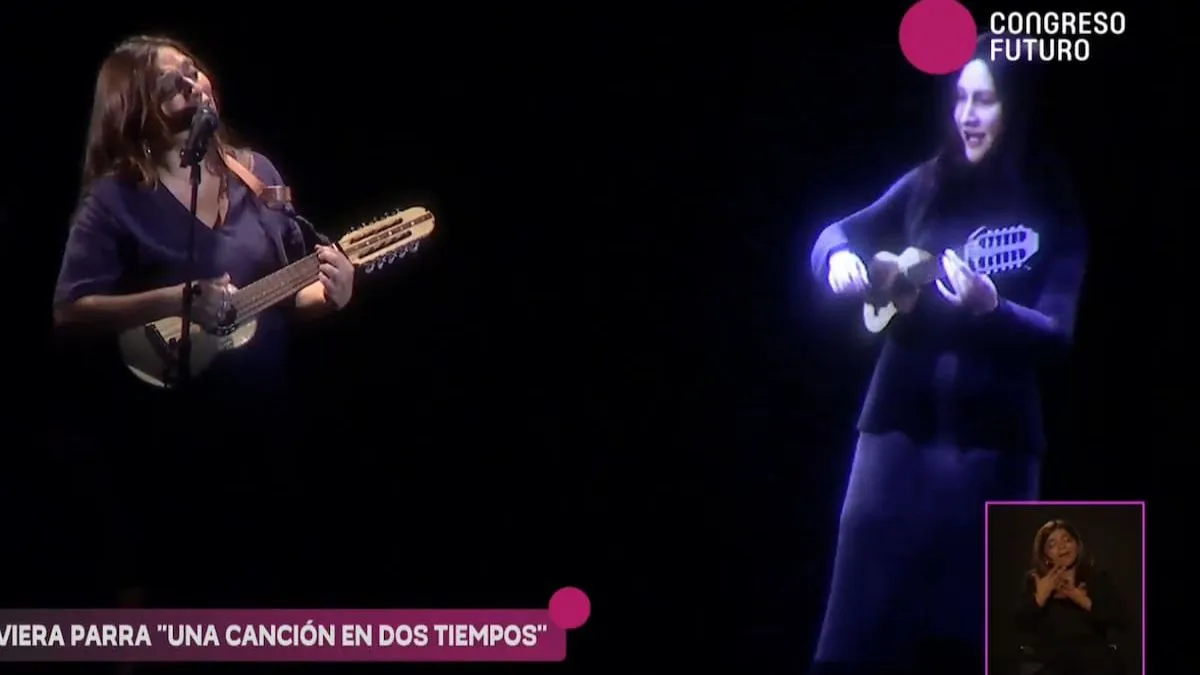 Abuela y nieta conectan generaciones: Violeta Parra resuena en Congreso Futuro 2025.