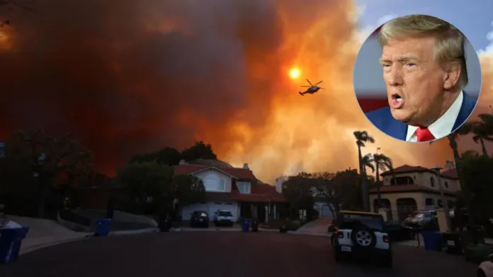 Trump critica a autoridades de California por su manejo de incendios forestales.