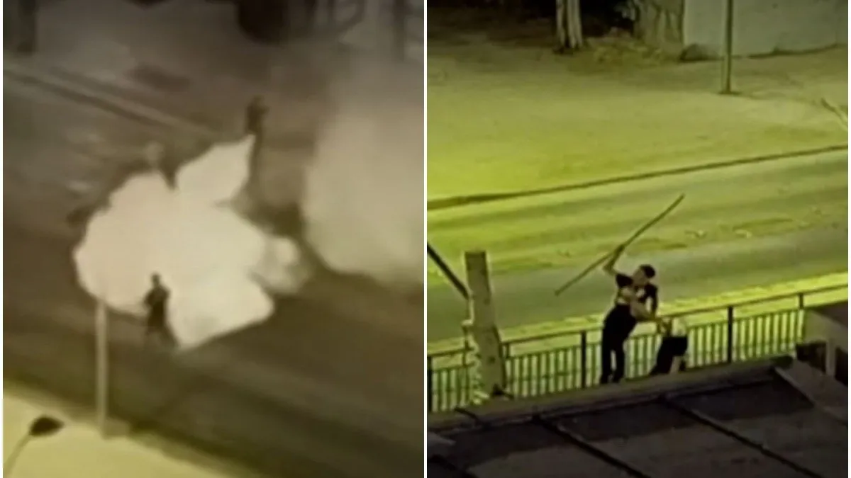 Conserje se defiende con un extintor tras ser atacado en La Florida.