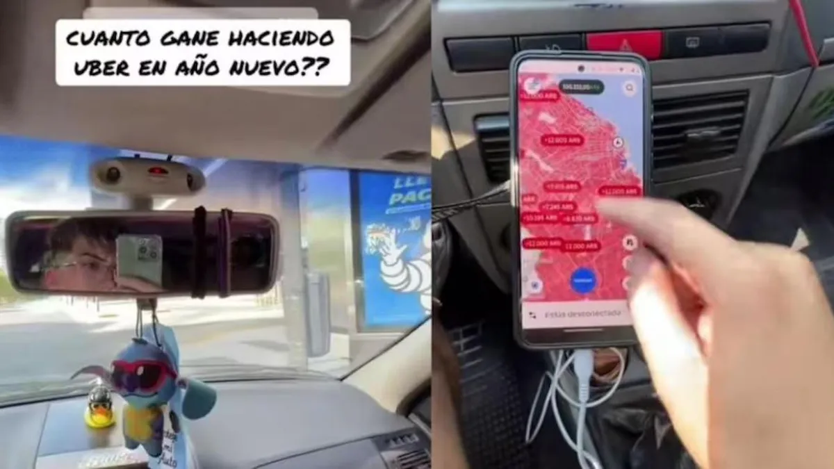 Joven conductor de Uber revela sus sorprendentes ganancias trabajando en Navidad y Año Nuevo