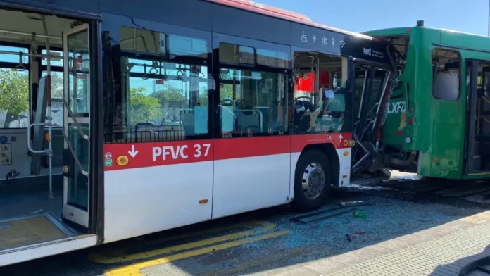 Accidente de buses en Maipú: 20 heridos