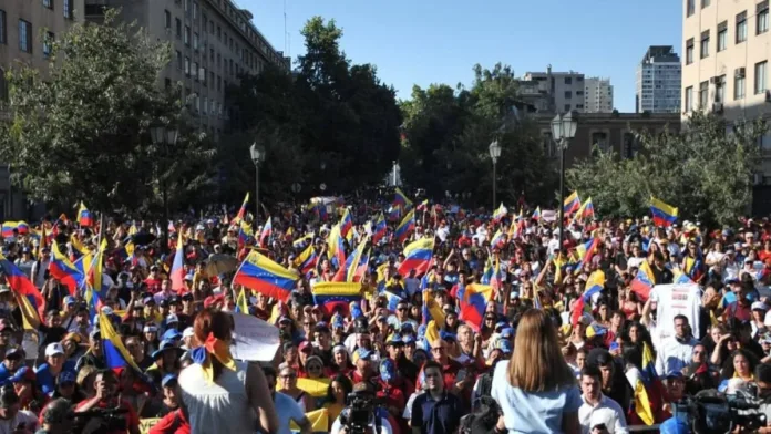 Celebración en el Parque Almagro por la liberación de María Corina Machado.