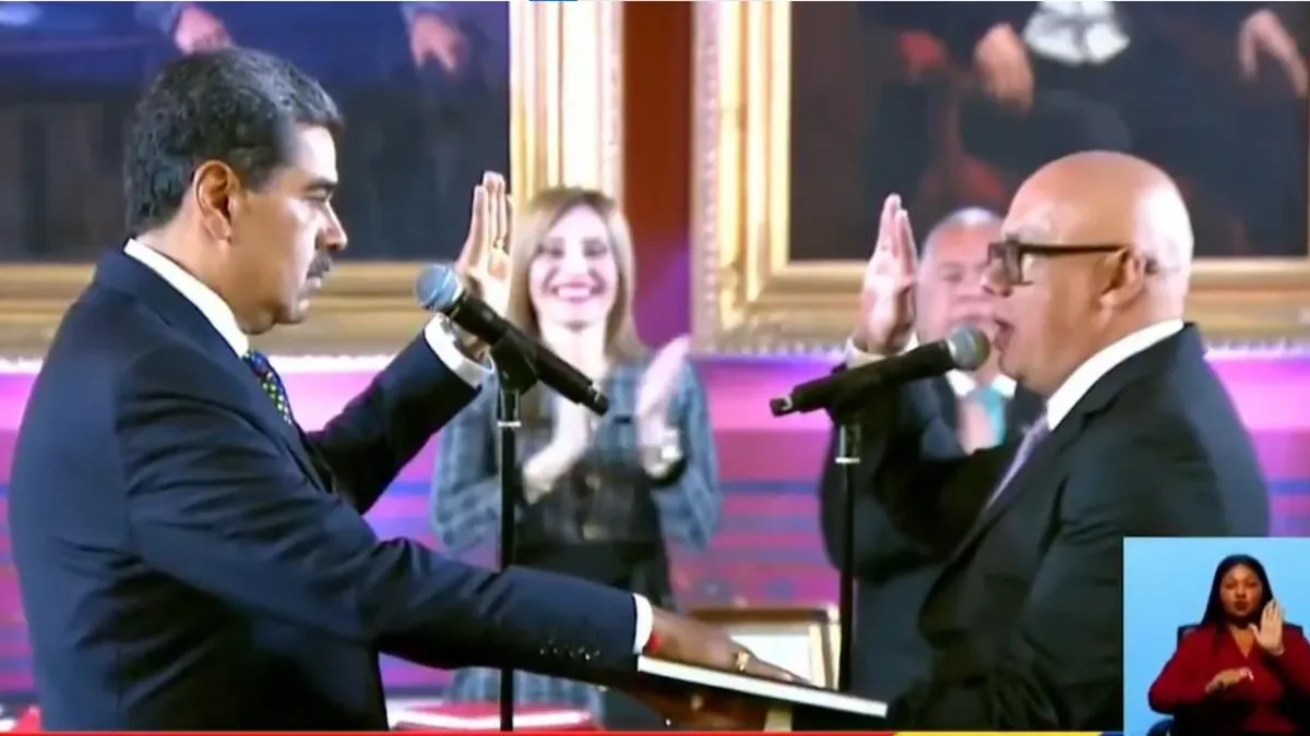 Nicolás Maduro asume su tercer mandato en el Parlamento de Venezuela.