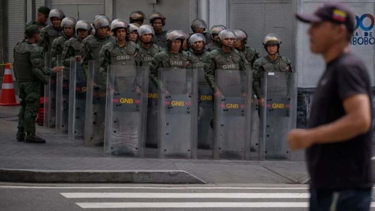 Aumento de fuerzas en Caracas ante la toma de posesión de Maduro.