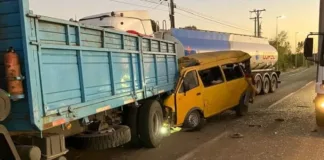 Trágico accidente en San Carlos: un muerto y dos heridos graves tras colisión.